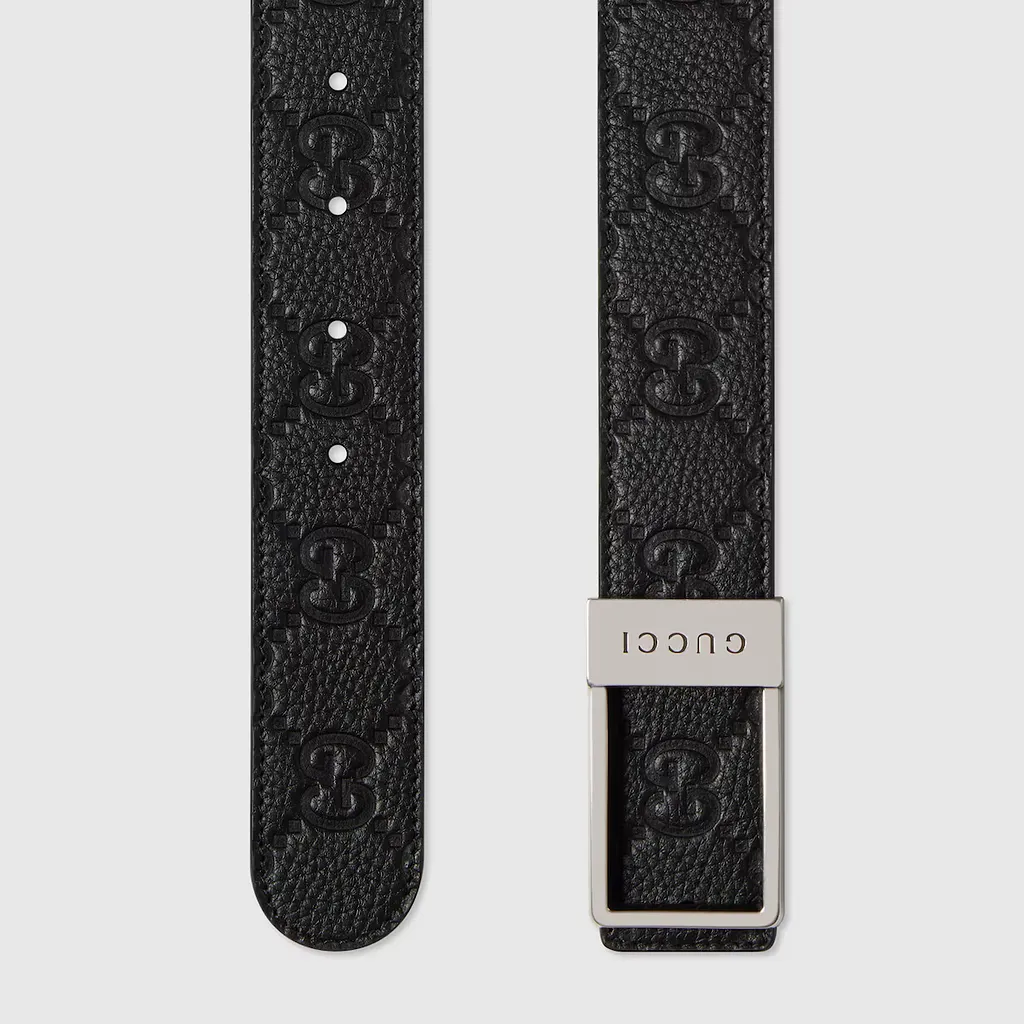 Reversible Belt With Rectangular Buckle