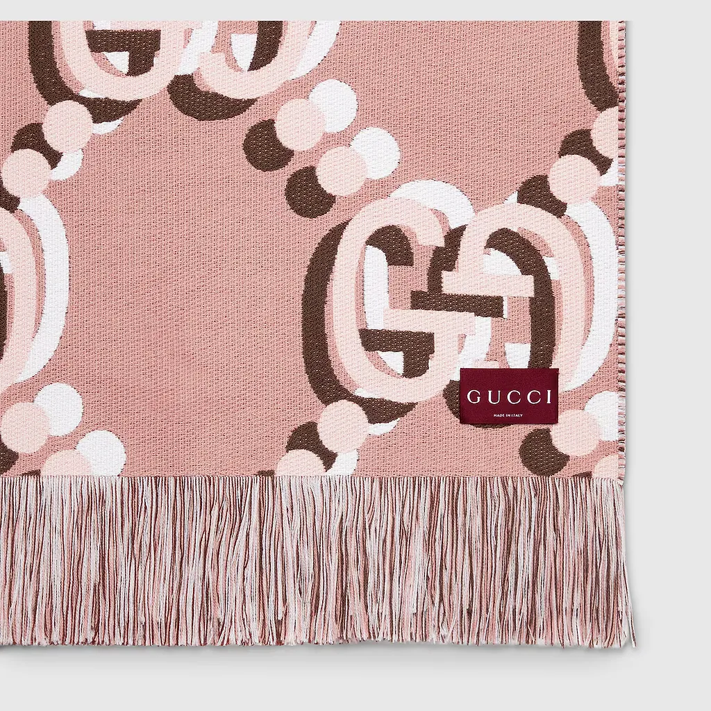 Wool Blanket With Gg Shadow