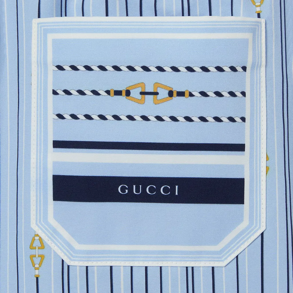 Printed Cotton Poplin Trousers