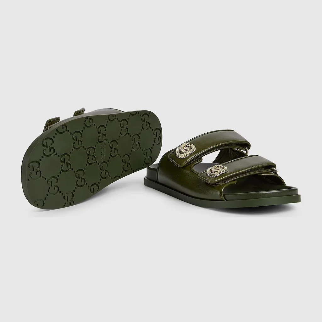 Sandal With Crystal Double G