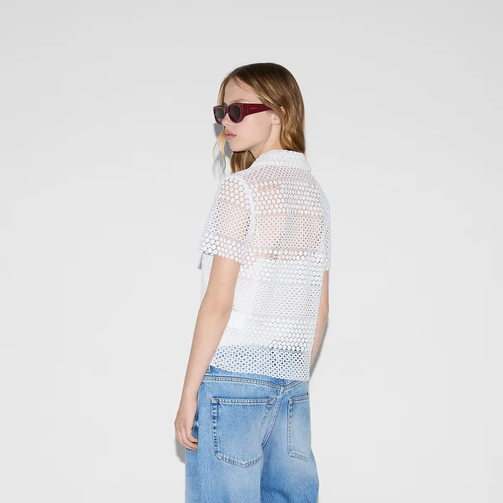 Cotton Macramé Shirt