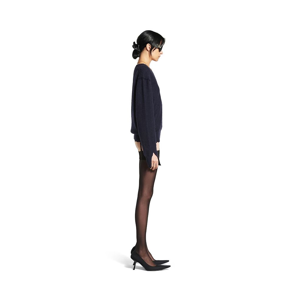 Laurel Classic Inside-Out V-Neck Sweater
