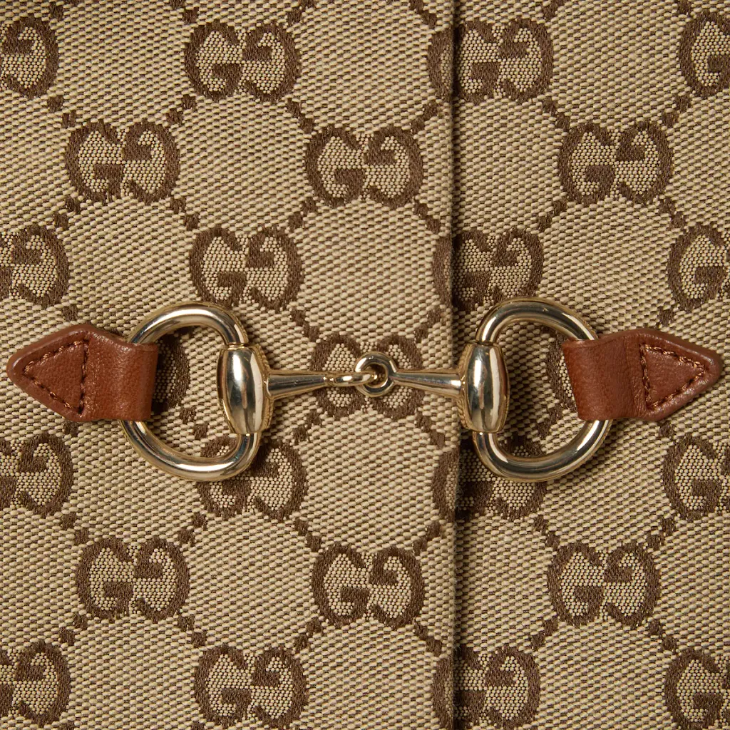 Gg Canvas Jacket With Horsebit