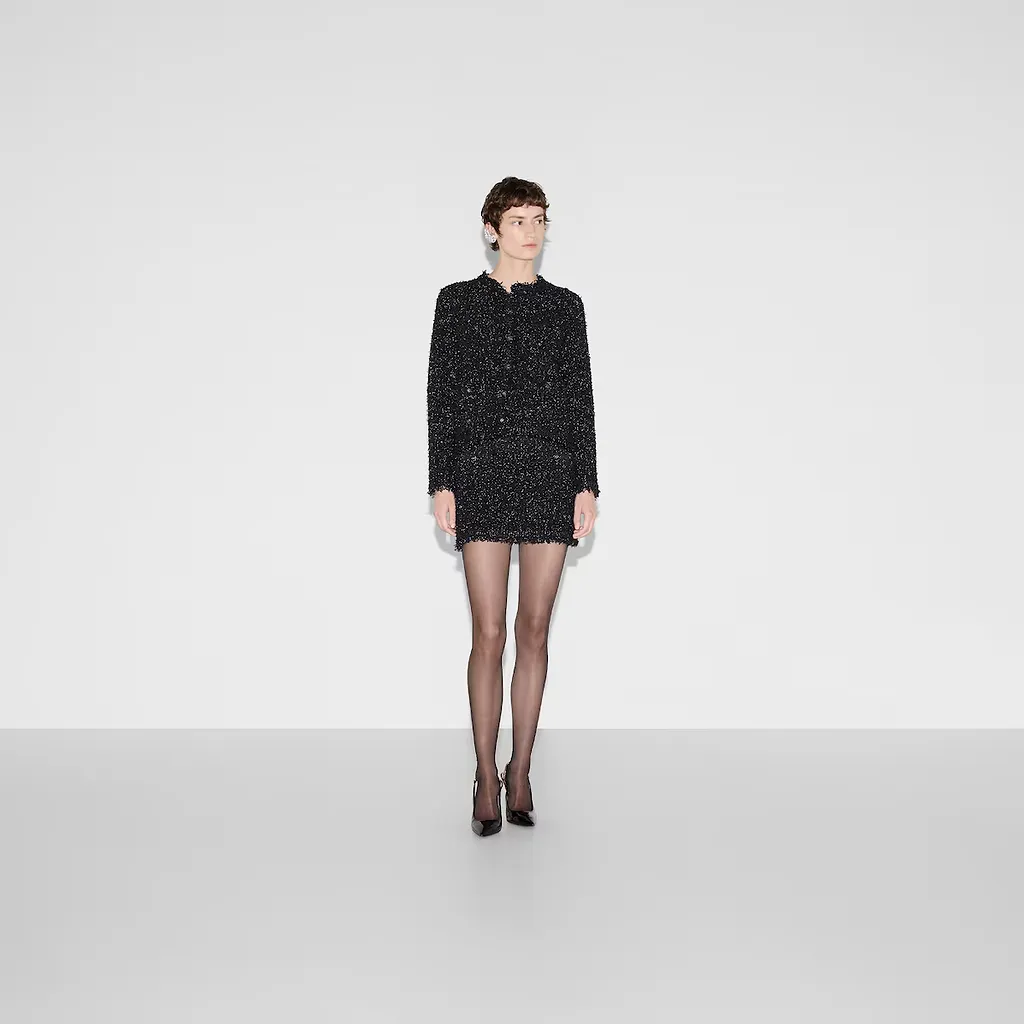 Lamé Woven Cardigan