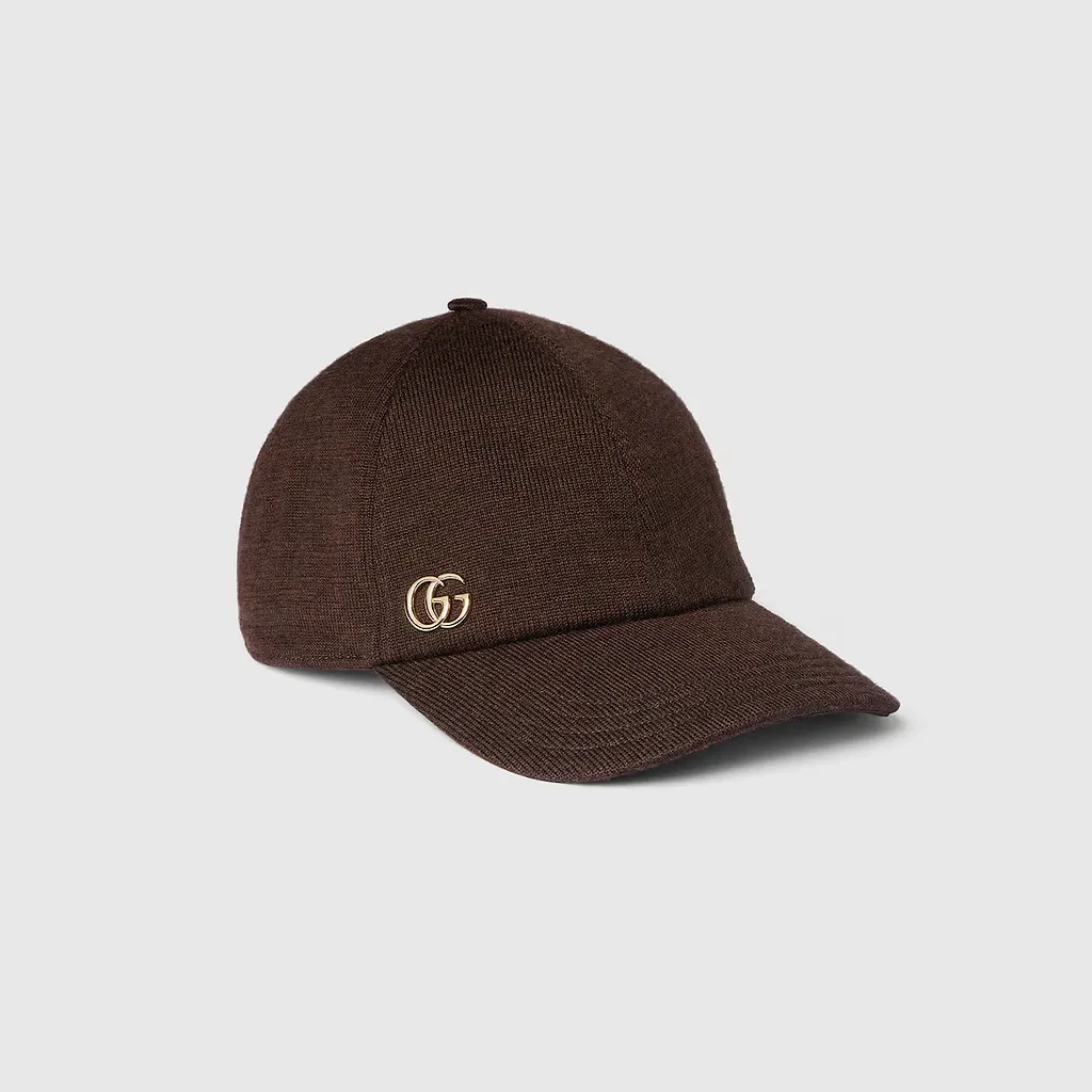 Wool Baseball Hat With Double G
