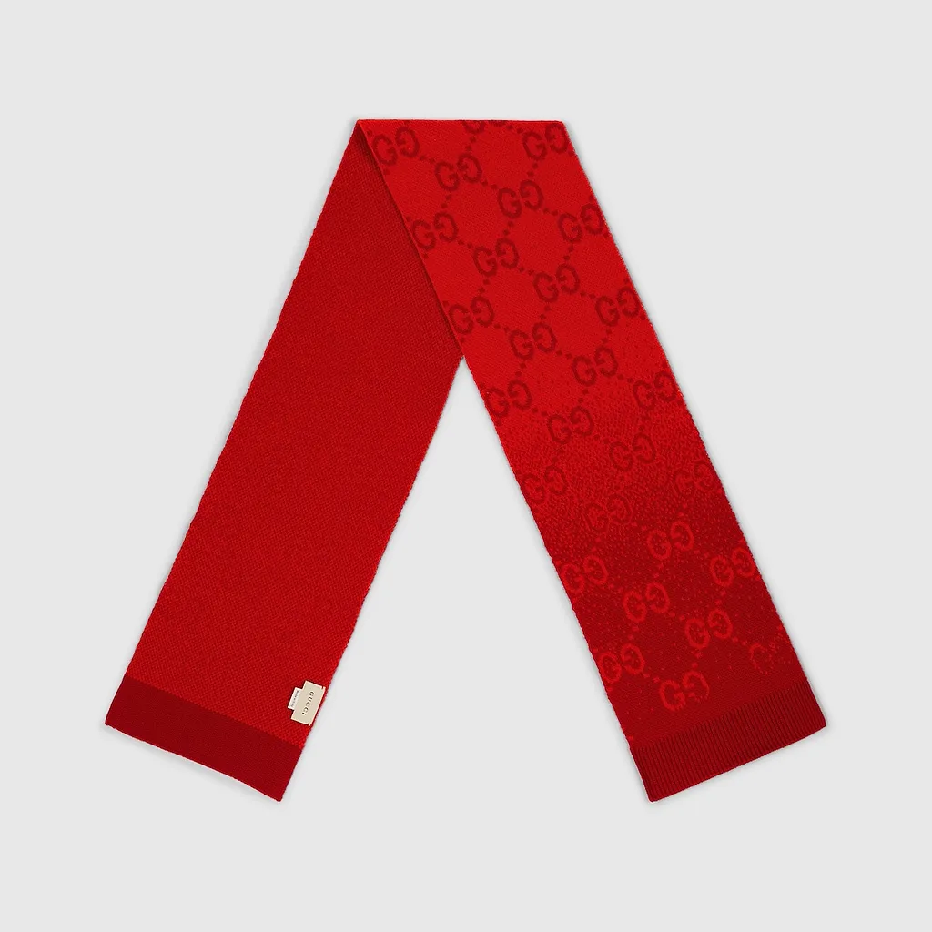 Children's Gg Wool Jacquard Scarf