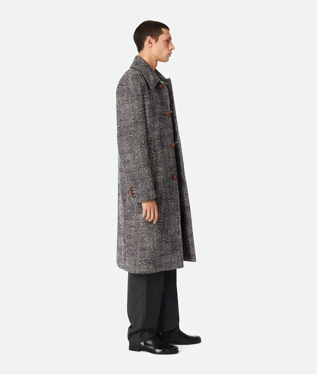 Wool Chevron Coat
