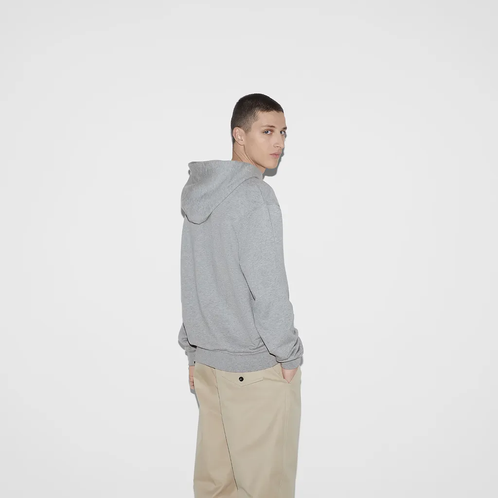 Printed Cotton Jersey Hooded Sweatshirt
