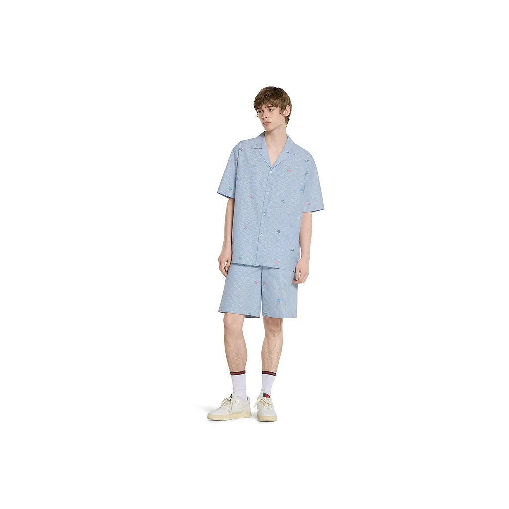 Striped Cotton Bowling Shirt