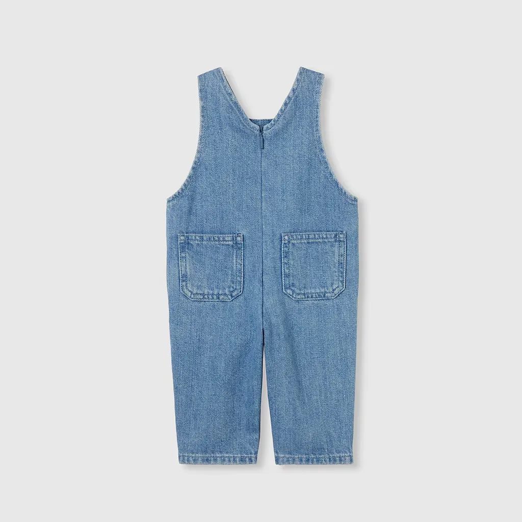 Baby Denim Overalls With Web