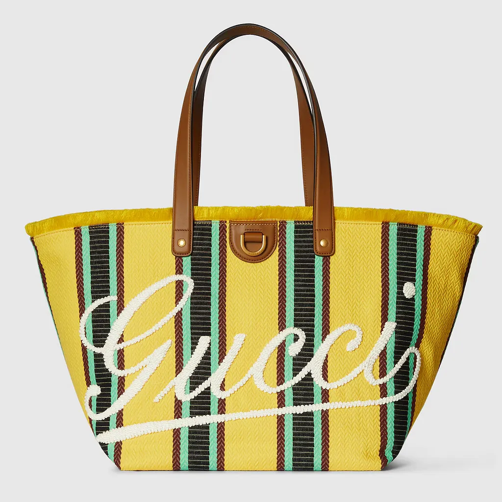 Embroidered Medium Canvas Tote Bag
