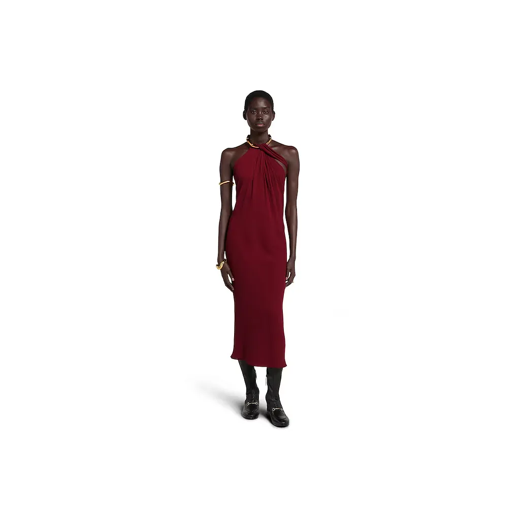 Silk CrÊPe Sablé Mid-Length Dress