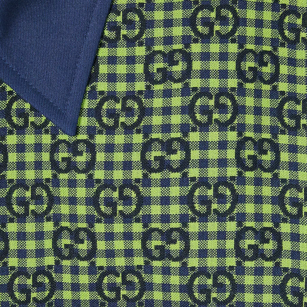 Gg Gingham Cotton Wool Jacket