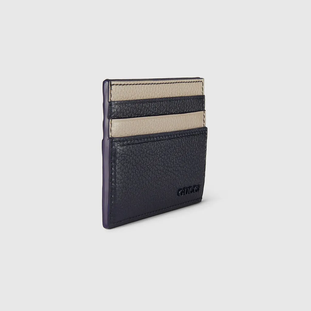 Bi-Colour Card Case With Gucci Logo
