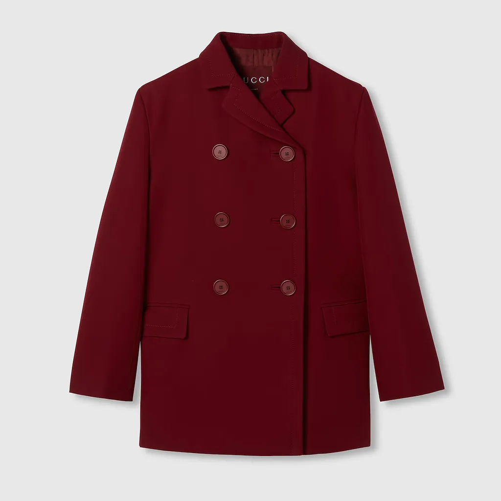 Wool Silk Cady Jacket With Martingale
