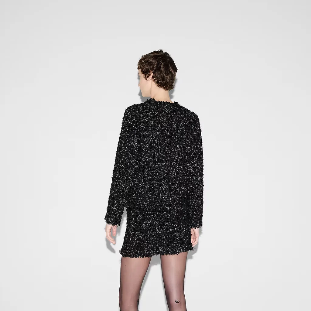 Lamé Woven Cardigan