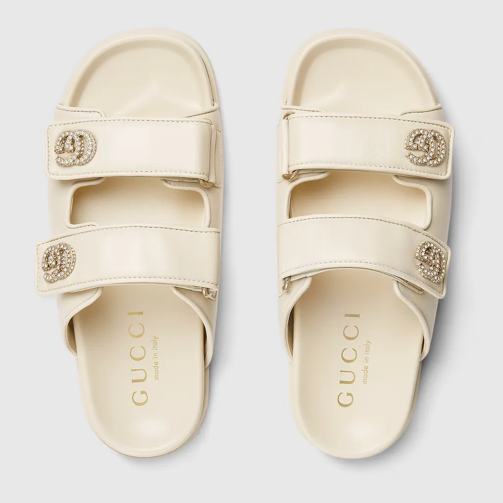 Sandal With Crystal Double G