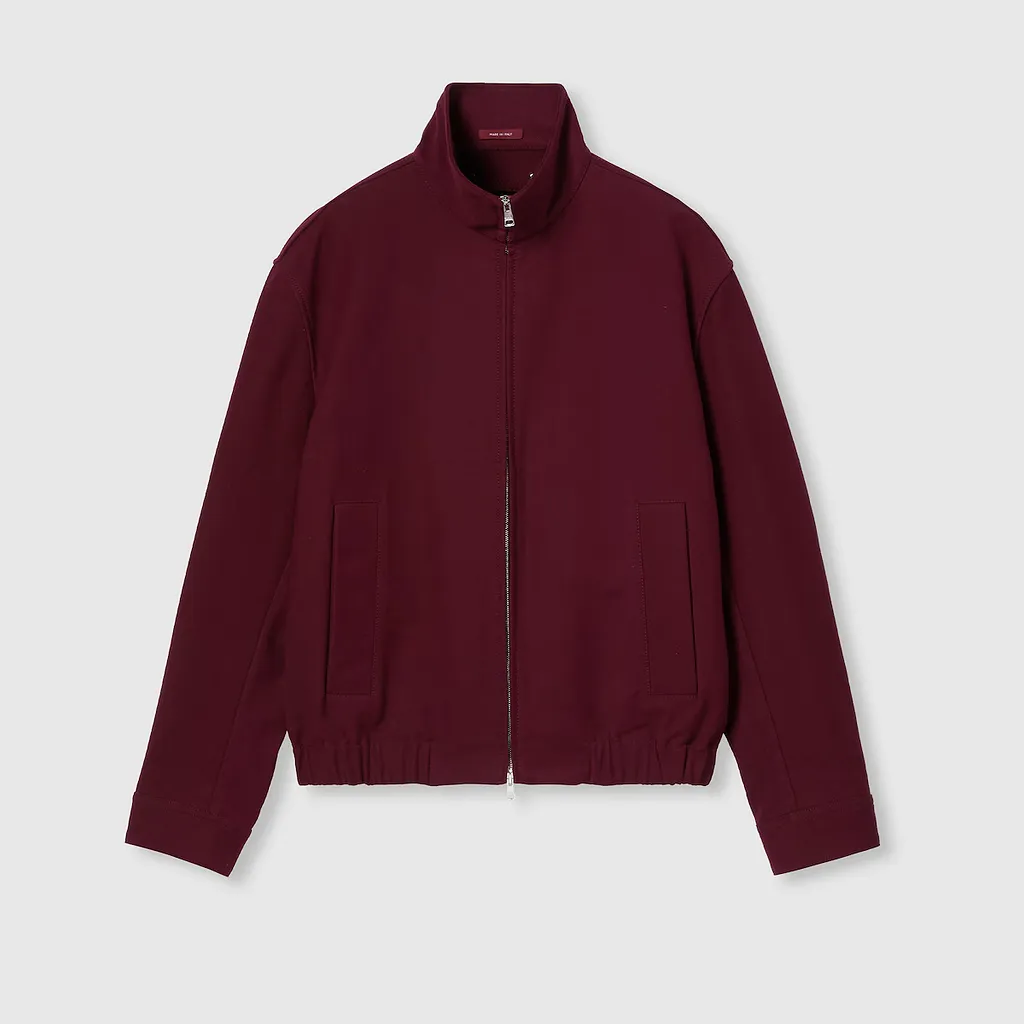 Cotton Gabardine Jacket With Logo