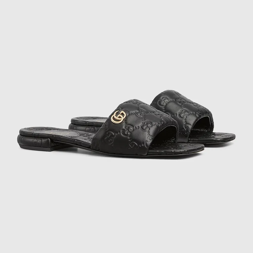 Slide Sandal With Double G