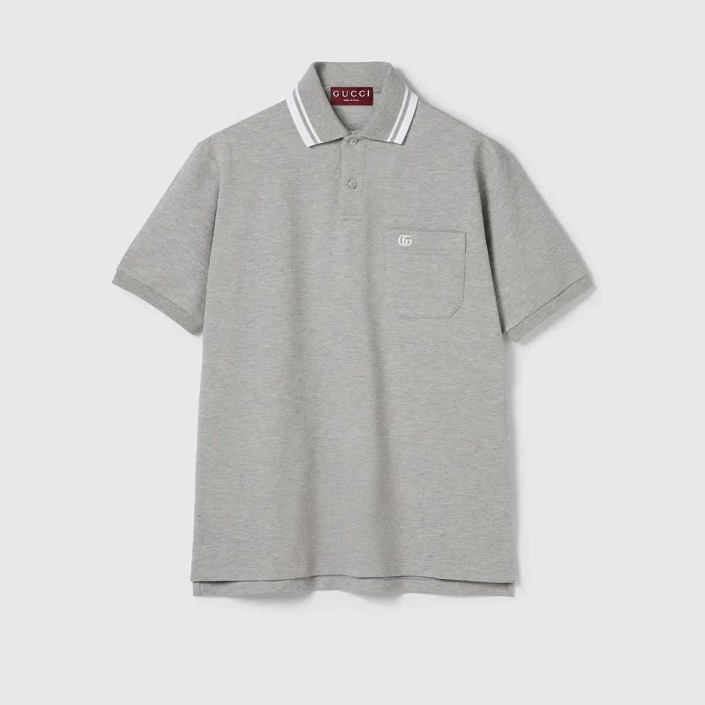 Cotton Piquet Polo Shirt With Embroidery