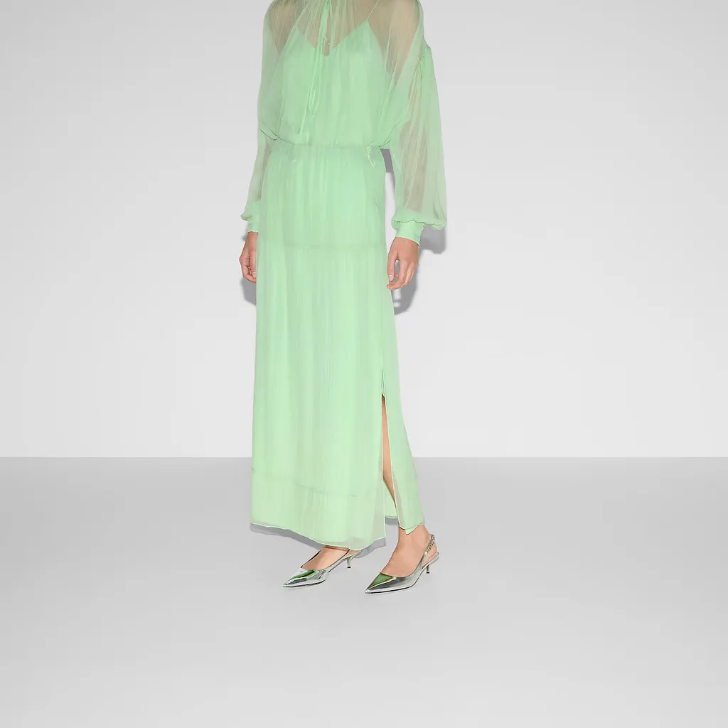 Silk Chiffon Creponne Skirt