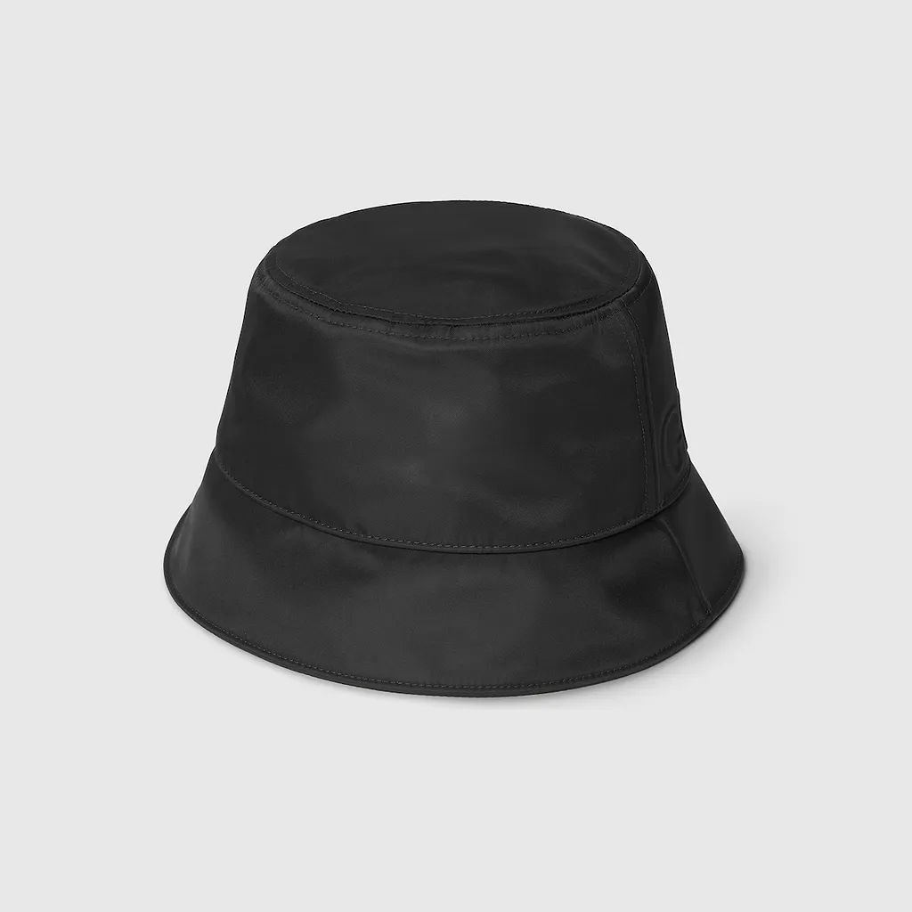 Nylon Bucket Hat With Gucci Logo