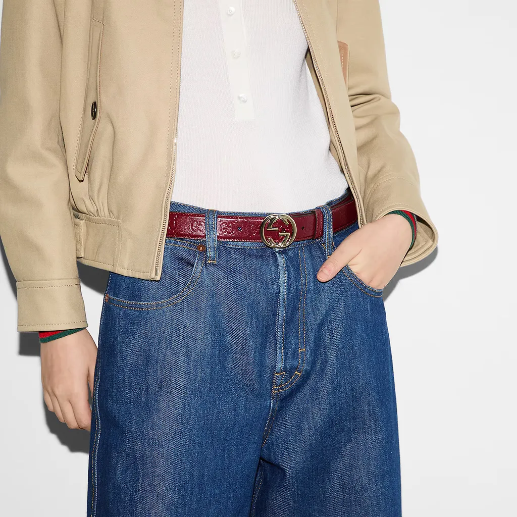 Belt With Interlocking G Buckle