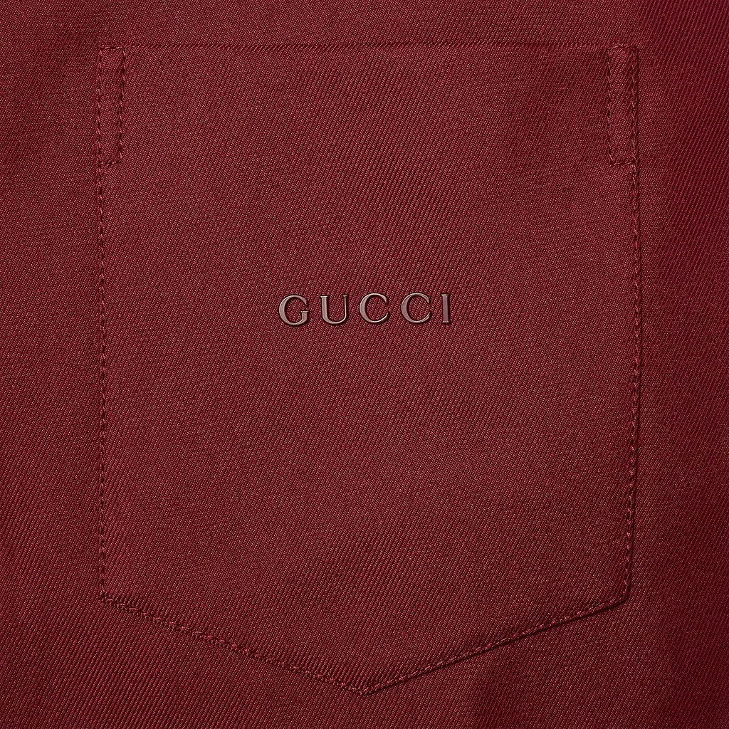 Cotton-Blend Gabardine Oversize Shirt
