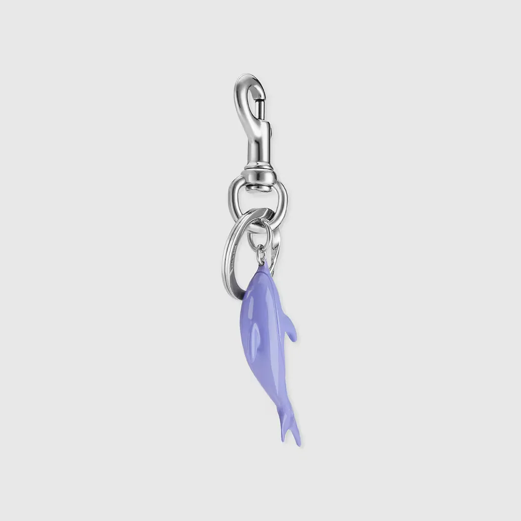 Engraved Dolphin Keychain Charm