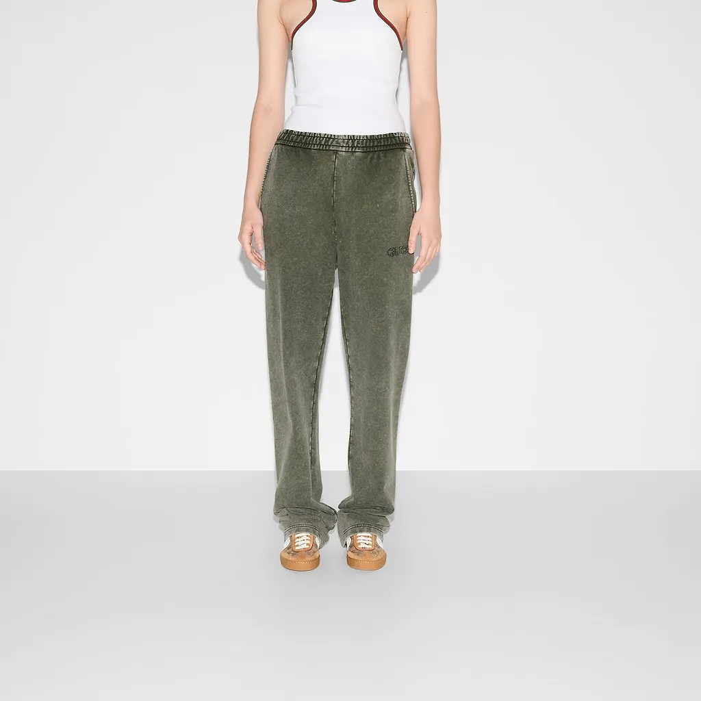 Embroidered Cotton Jogging Trouser