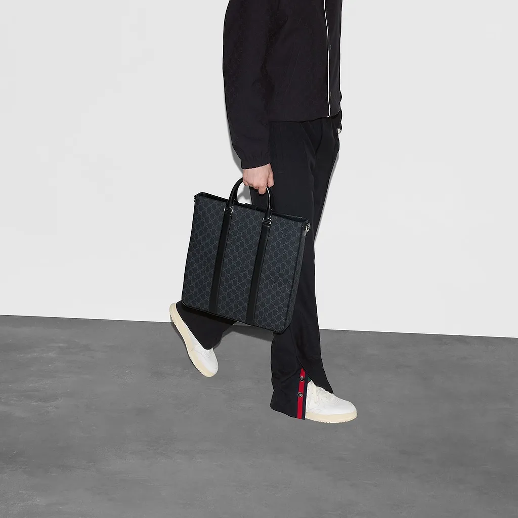 Gg Black Large Tote Bag