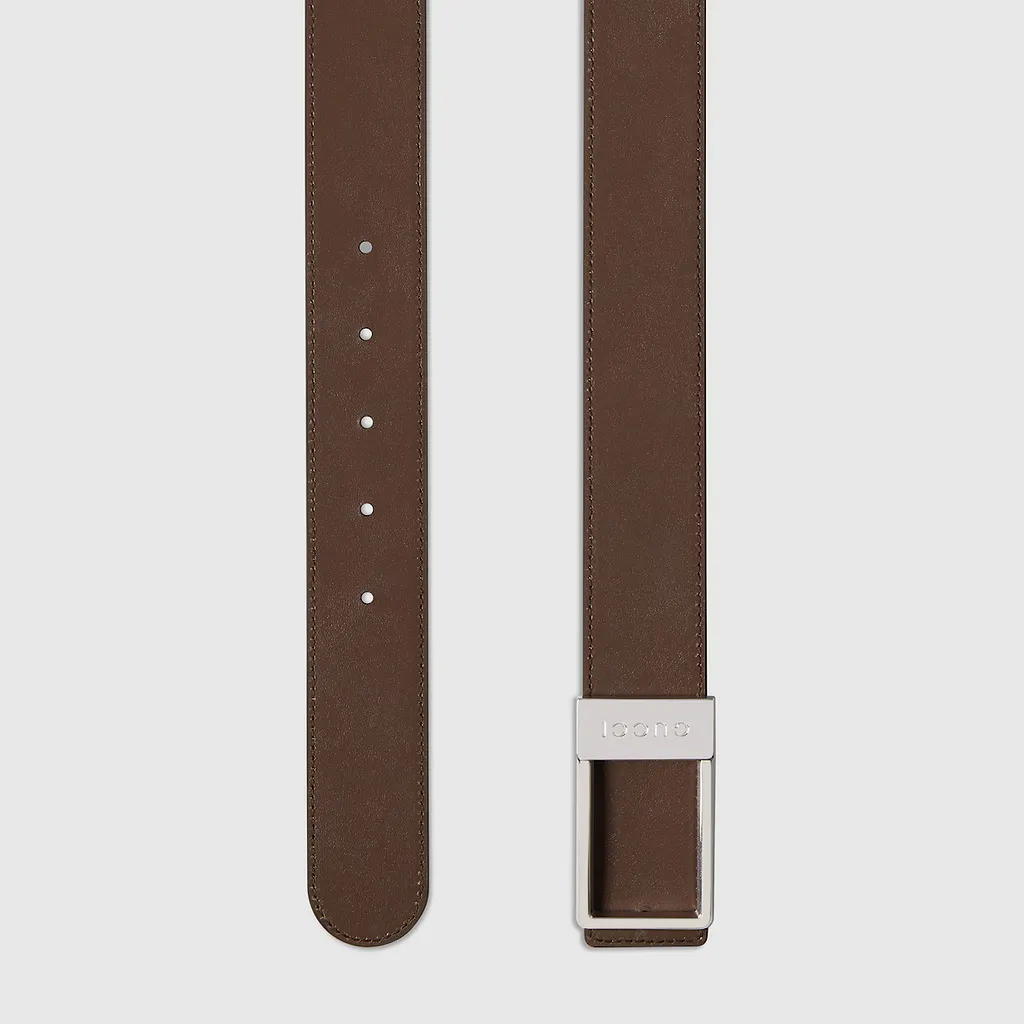 Reversible Belt With Rectangular Buckle