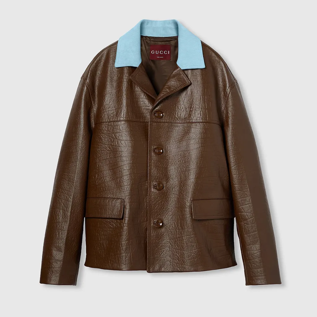 Embossed Leather Jacket