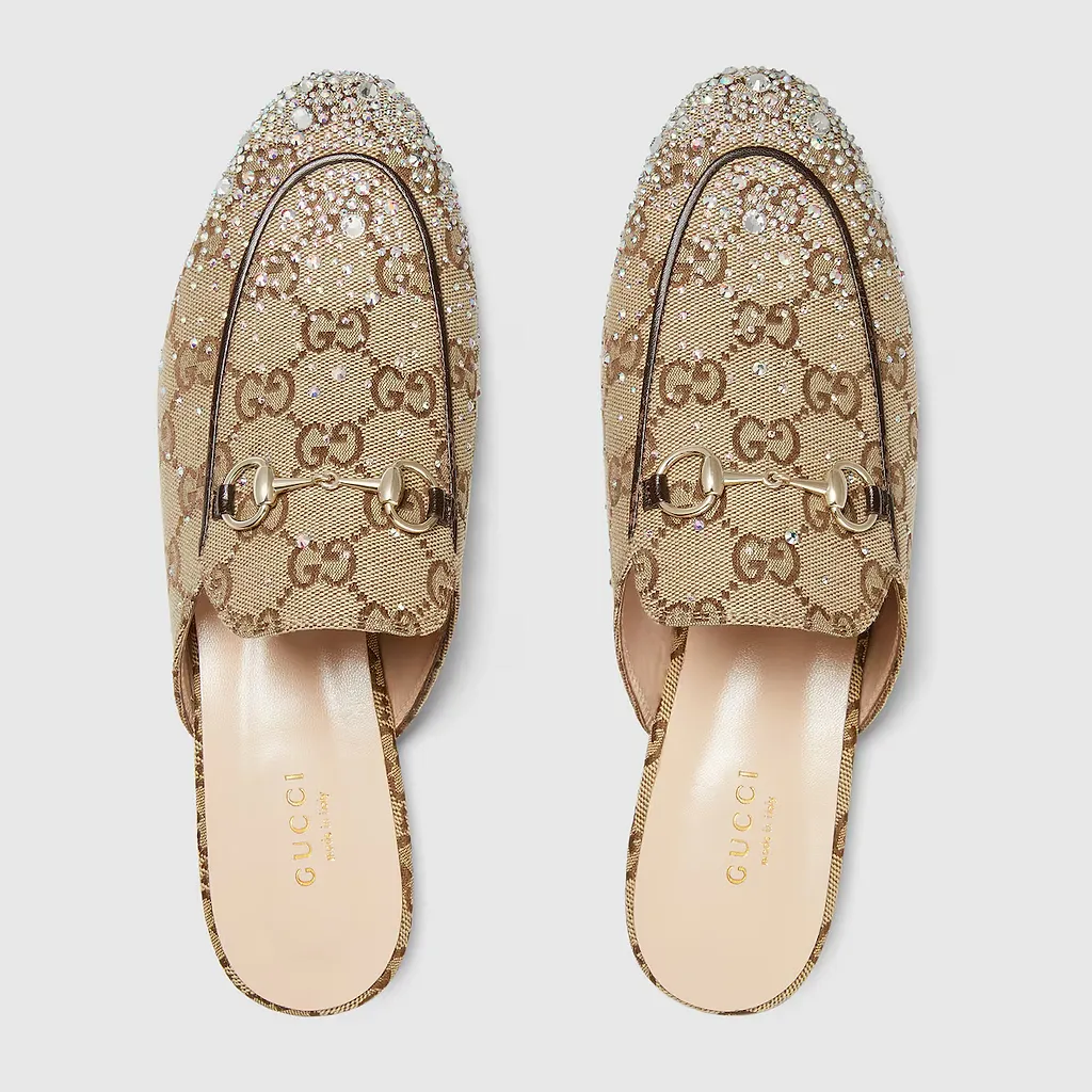 Princetown Slipper With Crystal Horsebit