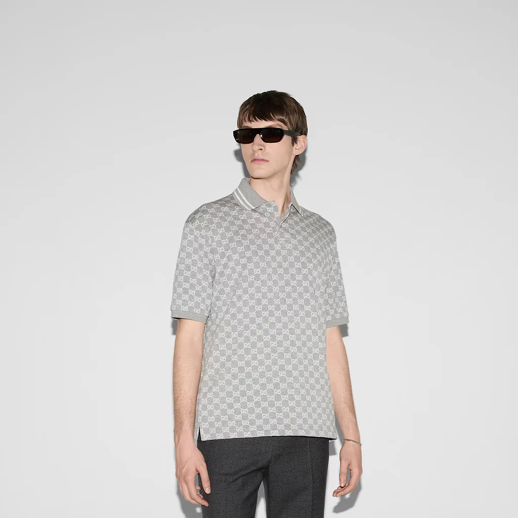 Gg Cotton Piquet Polo Shirt