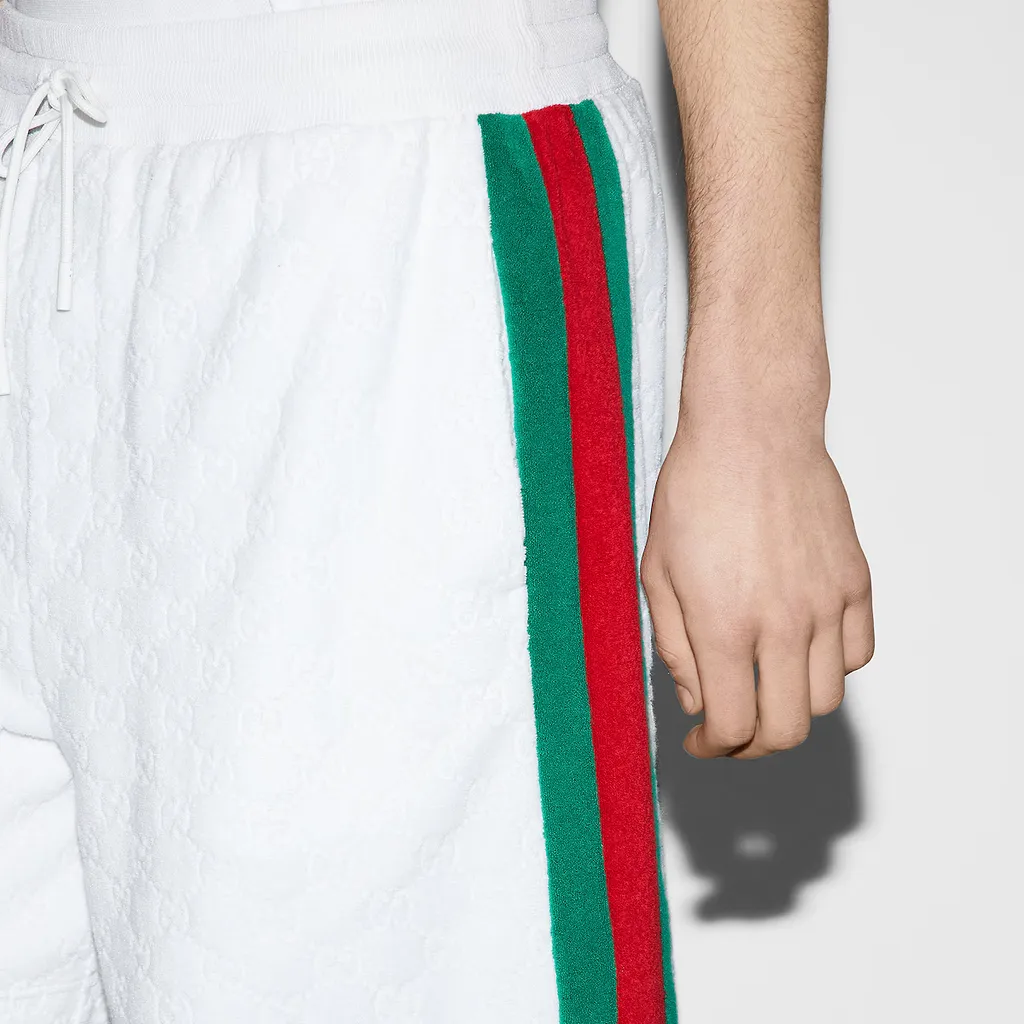 Gg Terry Cloth Short With Web