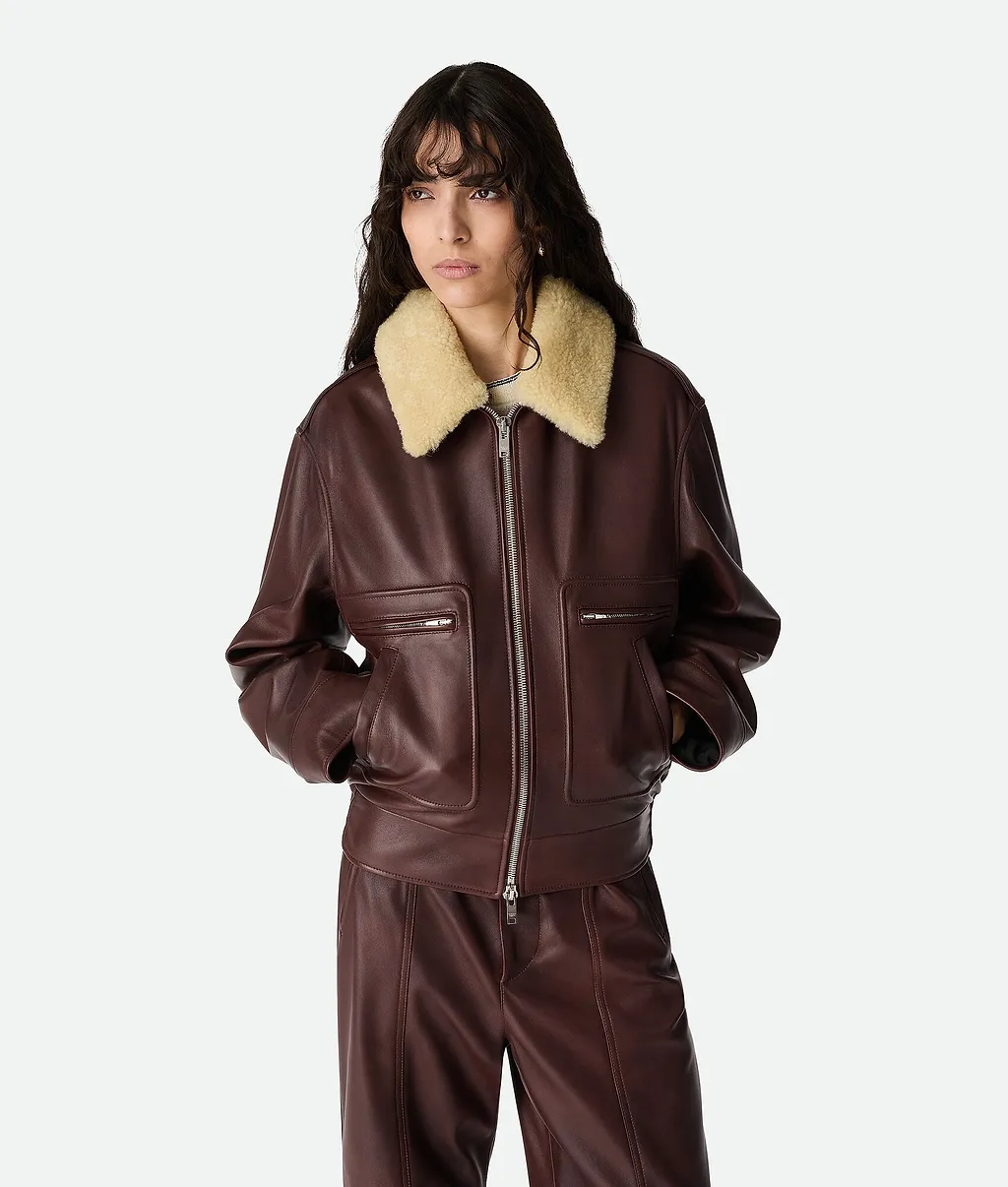 Padded Leather Blouson