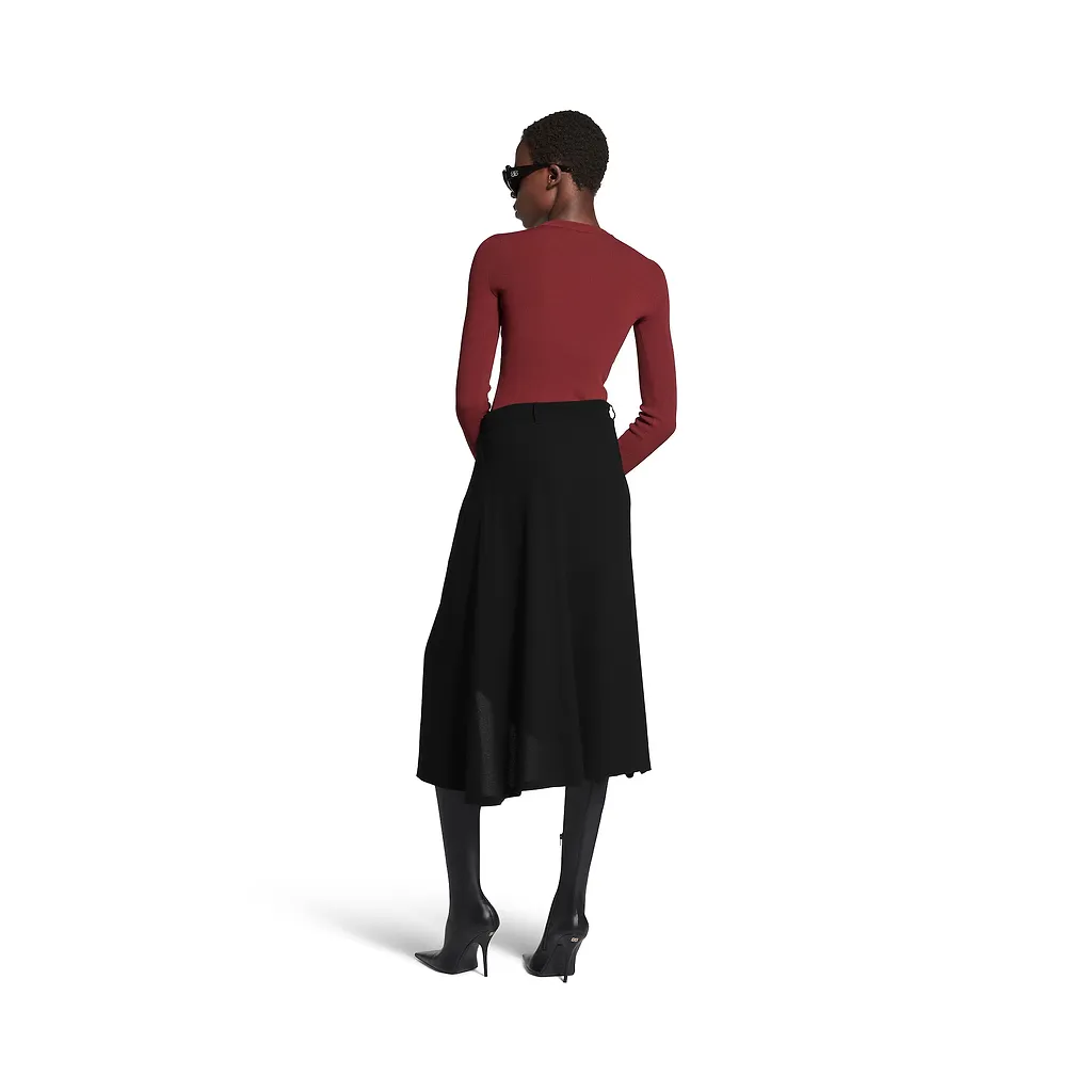 Draped Tailored Skirt