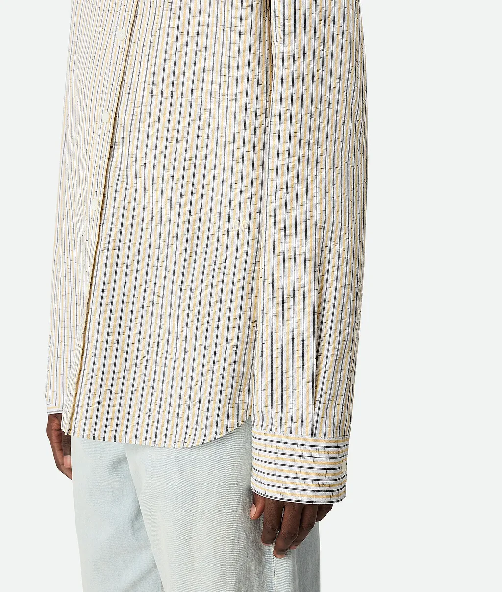 Cotton And Linen Stripe Shirt