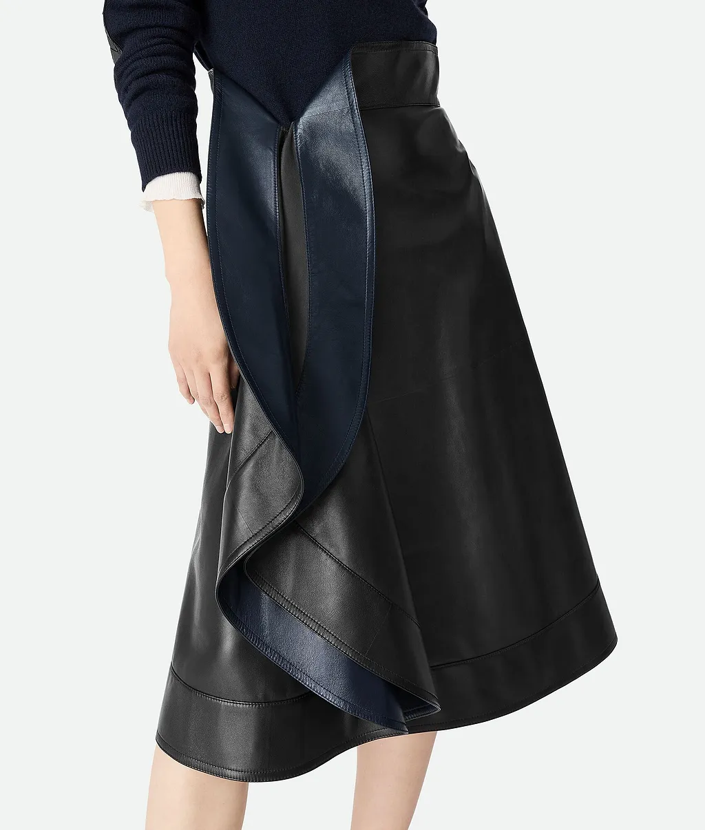 Leather A-Line Skirt