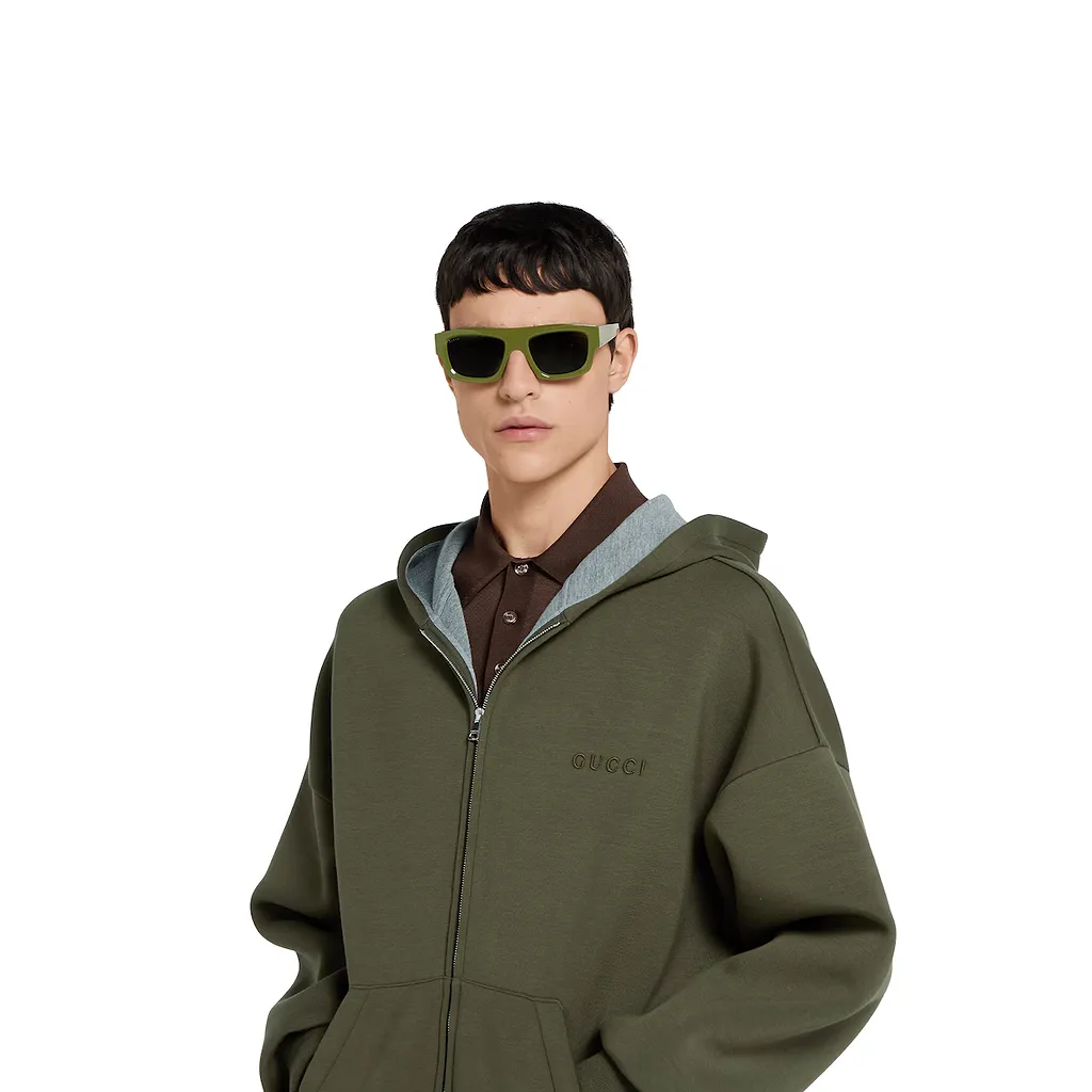 Embroidered Hooded Jersey Sweatshirt
