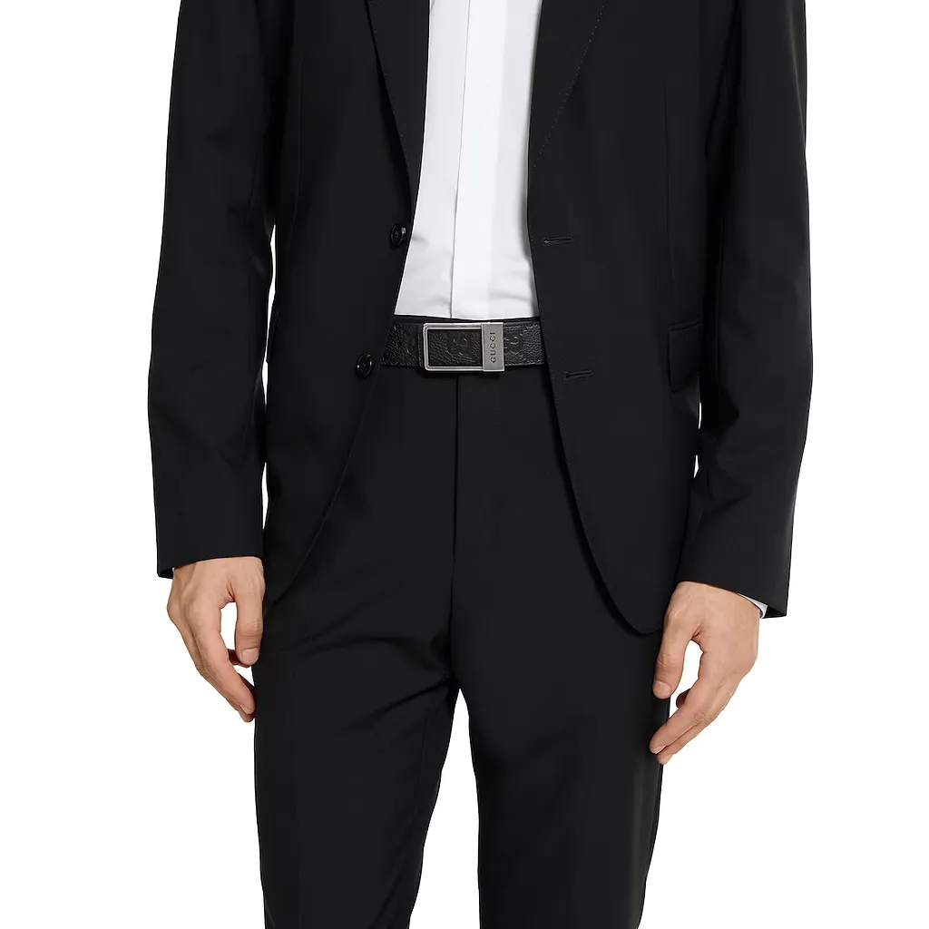 Reversible Belt With Rectangular Buckle