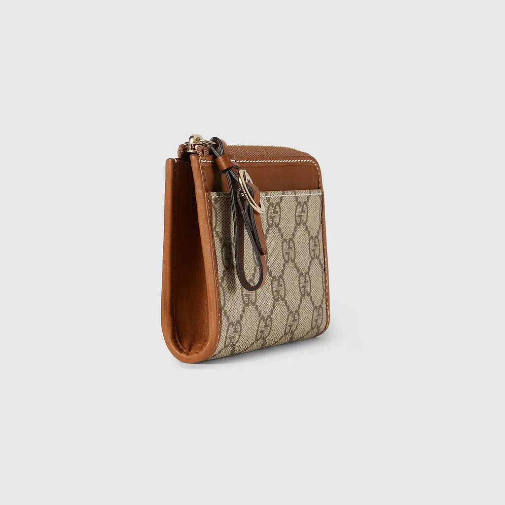 Gg Emblem Zip Card Case