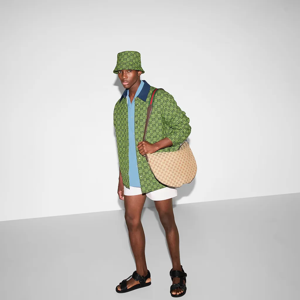 Gg Gingham Cotton Wool Jacket