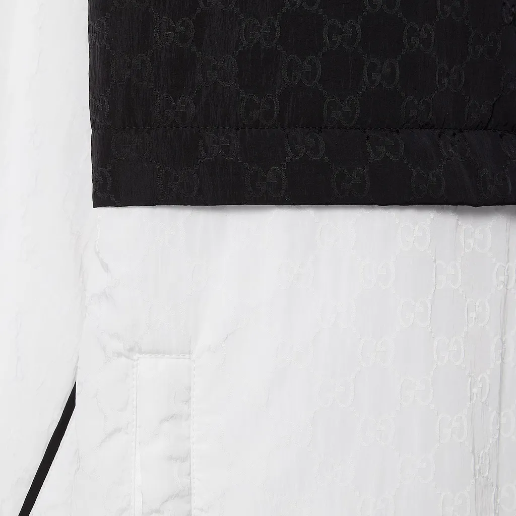 Gg Nylon Hooded Zip Jacket