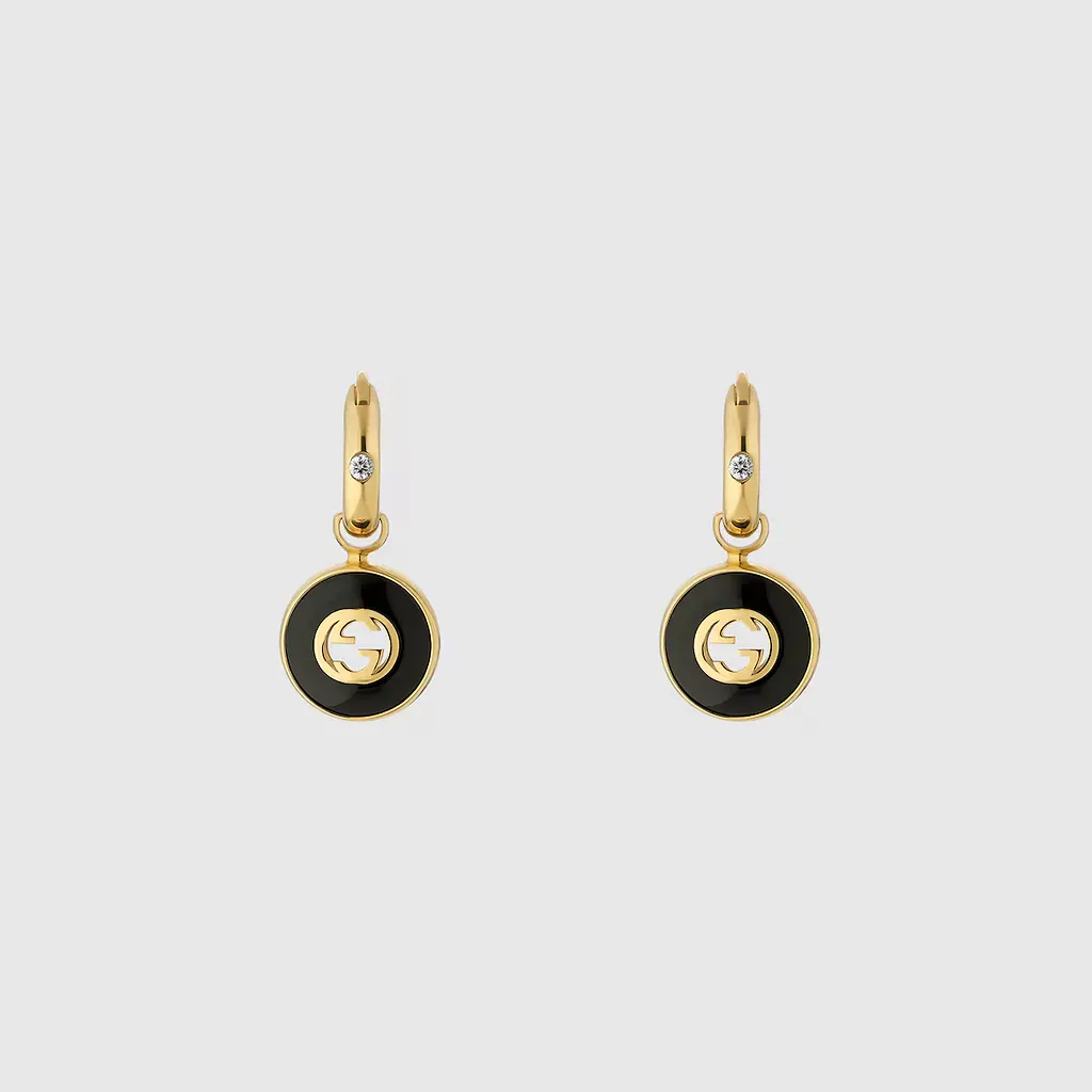 Gucci Interlocking 18K Hoop Earrings