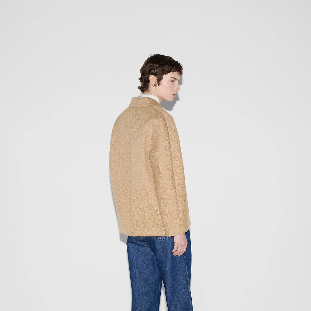 Coated Wool Coat
