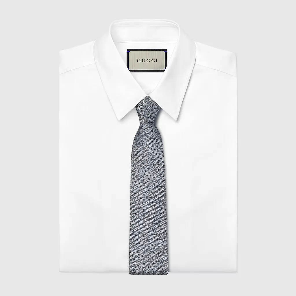 Horsebit Silk Jacquard Tie