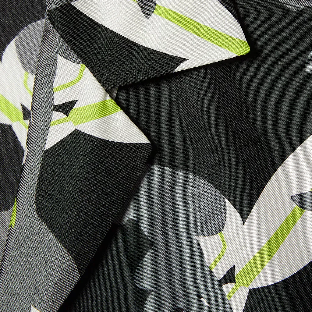 Printed Silk Bowling Shirt