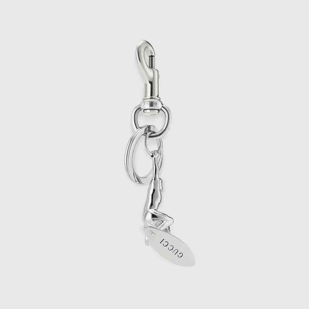 Engraved Surfer Keychain Charm